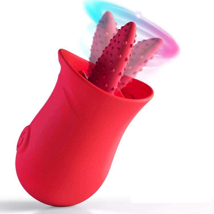 Silicone Clitoris Suction Vibrator Tongue Licking Nipple Stimulator 10 Adjustable Vibration Sex Toys for Women and Couples