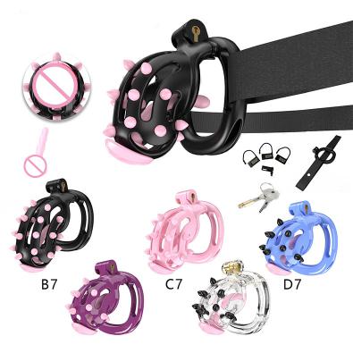 Silicone Nails Catheter Plastic Chastity Cage Cock Bondage Cage Crossdressing Kits Male Sex Toys