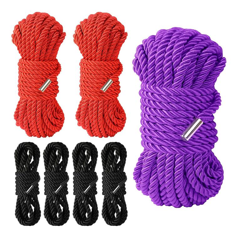 Silk Soft Rope, Skin Friendly Soft Nylon Rope Silky Rope, Durable Multipurpose Color Braided Long Rope