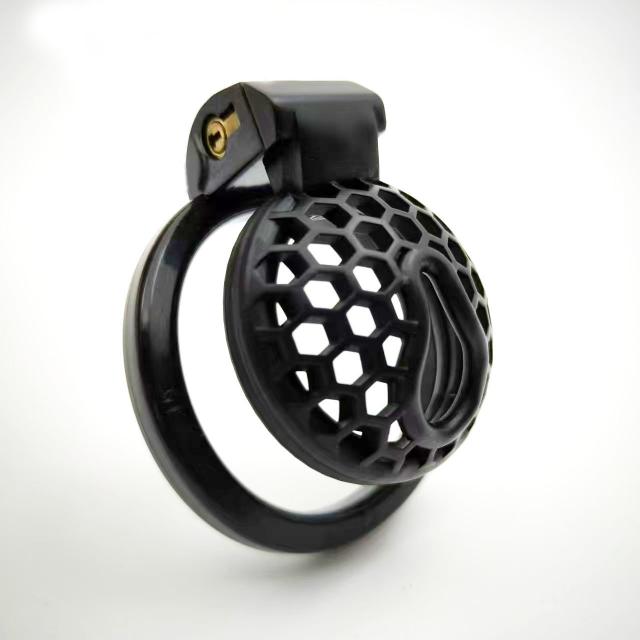 Small Plastic Short Mesh Male Chastity Device Cuckold 4 ring Cock Cage Slave Bondage Lock Sex Toys for Men