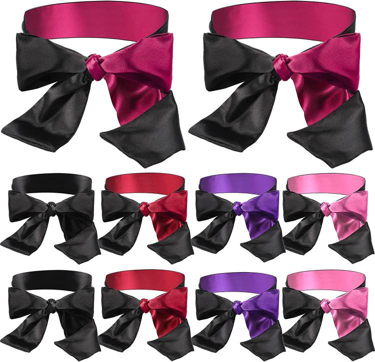 Soft Satin Eye Mask Blindfold Silk Blindfolds Sleeping Face Cover Blindfold Tie for Party Games