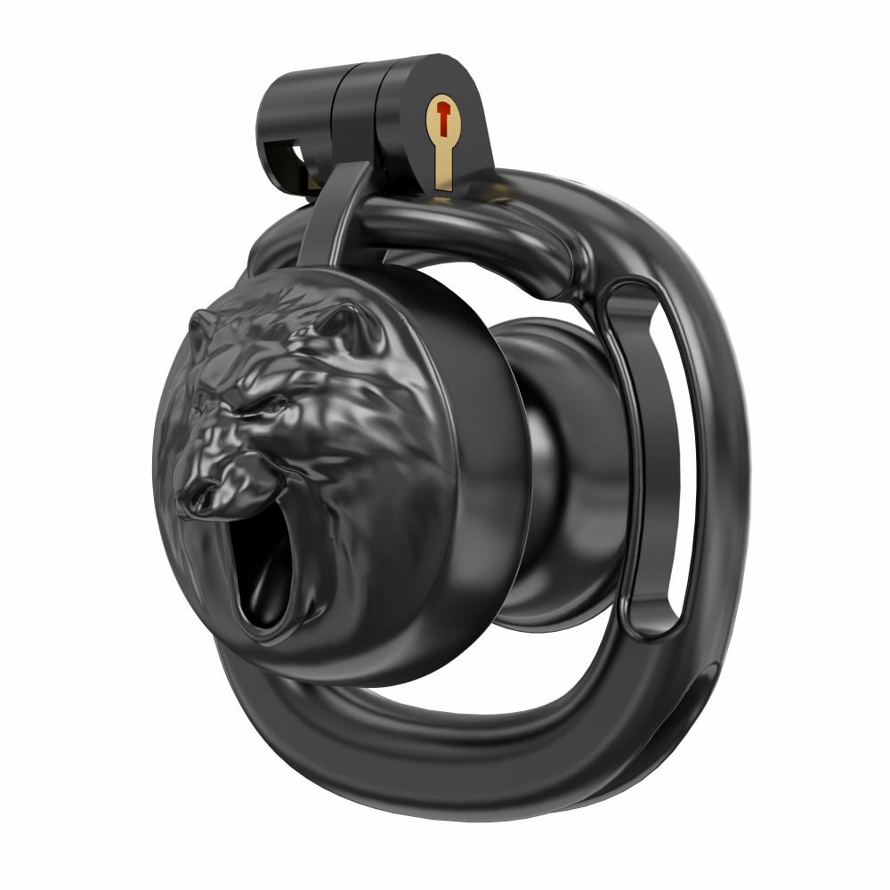 Tiger Flat Short Negative Male Chastity Lock Belt Cock Cage Anti-Masturbation Device for Male Toys