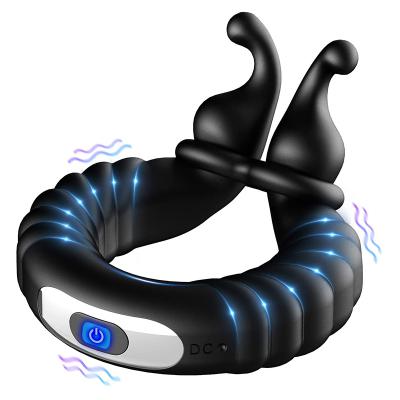 Vibrating Cock Ring Penis Rings for Men Erection Support Pleasure Enhance Adjustable Size Sex Toys for Men Couples