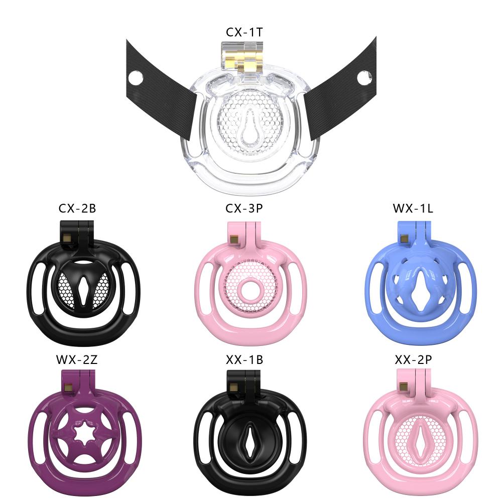 Wearable Mini Short Cute Small Plastic Male Chastity Device Cock Cage Penis Lock Adult Sex Game Toys