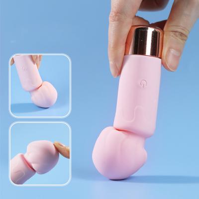  2024 New Design Female Silicone Mini Wand Massager 10 Speeds Vibration Cute Ice Cream Mini Vibrator Sex Toys for Woman Video