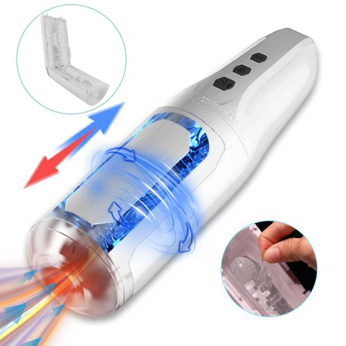  2024 New Design Half Open Silicone Boy Male Easy to Clean Anti-bacterial Charging Male Masturbation Cup Sex Sax Toys for Men