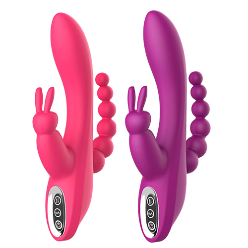  3-in-1 Rabbit Vibrator for Adult 10 Modes Body Massager for Women & Couples Clitoris G-Spot Anus Stimulation Rabbit Vibrator