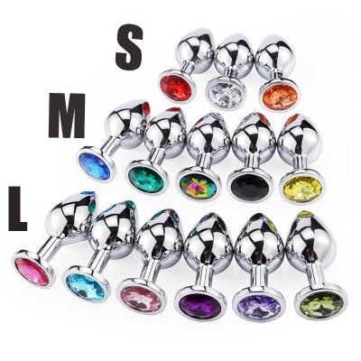  3Pcs/Set S M L Metal Anal Plug Stainless Sexy Toy Crystal Jewelry Women Adult Sex Toy Butt Jewel Anal Plug for Men