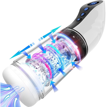  Man Masturbation Rotation Vibration Sex Toy Hands Free Thrusting Electric Automatic Male Stroker