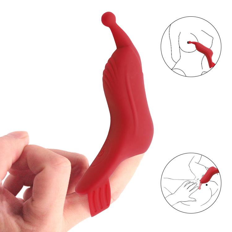  Popular New Arrival Lady Female Silicone ABS Portable Finger Sleeve G Spot Massage Mini Finger Vibrator Sex Toy for Woman