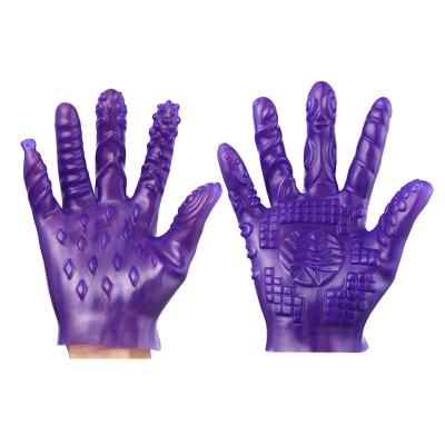  Wholesale Custom Sm Products Massage Masturbation Dildo Rubber Glove Sex Toy Penis Silicone Finger