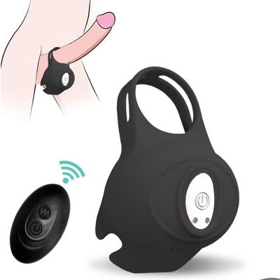 Wholesale Male Boy Penis Cock Ring Remote Control Vibrator Cock Ring Vibrating Tool Device Massage Testicles Ring Sex Toys