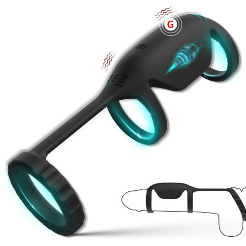  Wholesale Male Boy Penis Massage Vibrator Sex Toys Dual Peniese Hot G Vibe Dual Vibrating Cock Ring
