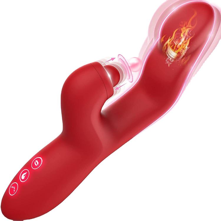  Wholesale Popular Female Silicone Massager g Spot Heating Vibrating Pulse Sex Vibrator Toys for Woman