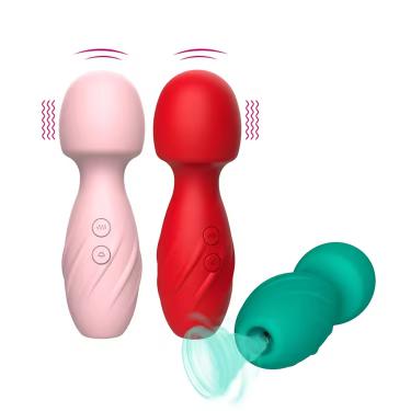  Wholesale Sex Toys  Mini 2 in 1 Vibrator Sucker Accessoires Coquins Erotikartikel Sexual Tools Juegos Sexuales