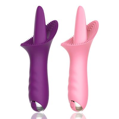  Wholesale Women Sex Toy 2 in 1 Tongue Thrusting Vibrator Tentacle Tongue Licking Vibrator Sex Toys for Women