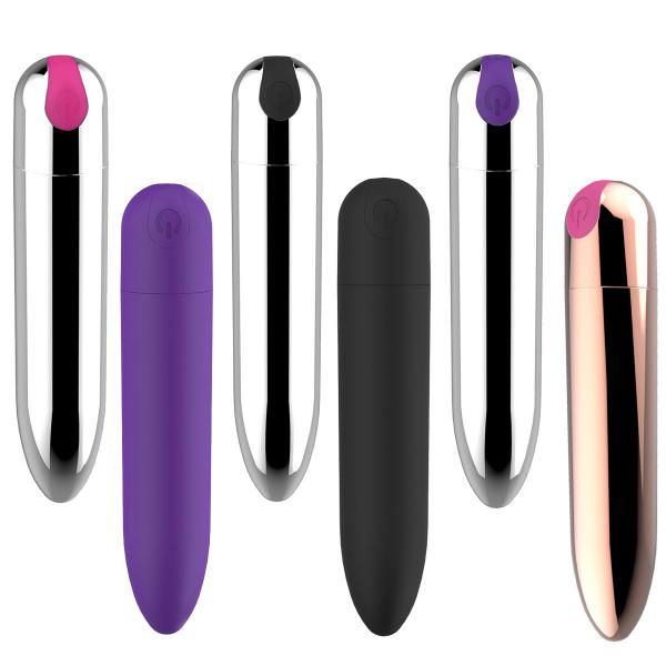 10 Speeds Best Powerful Mini Insertion Vibrating Bullet USB Recharge Wireless Silver Anal Bullet Vibrators Sex Toy for Women
