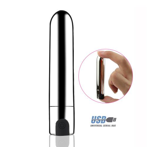 10 Speeds Silver Bullet Vibrator Waterproof Wireless USB Charge Dildo Mini Bullet Vibrator Sex Toy Women