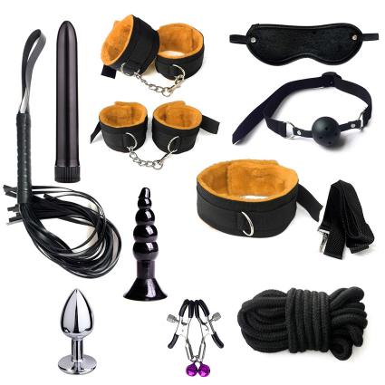 11 Kit SM Product Fetish Slave Restraints Set Handcuff Rope Lash Bdsm Bondage Set Couple Adult Sex Toys