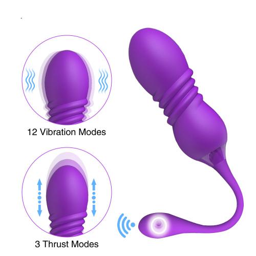 2 in 1 Wireless Control Love Vibrator Telescopic Adult Products Female Body Clitoral Vibrating Egg Sex Toy