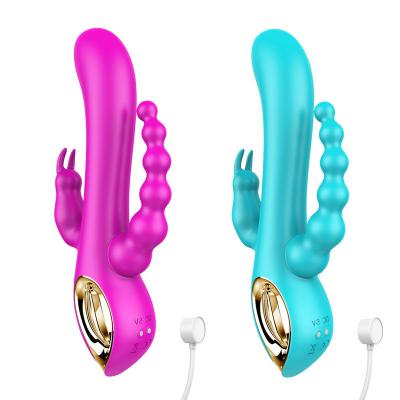 3 Heads Female Vagina Massager Vibrator Machine G Spot Anal Plug Sex Toy Dildo Rabbit Vibrator for Women