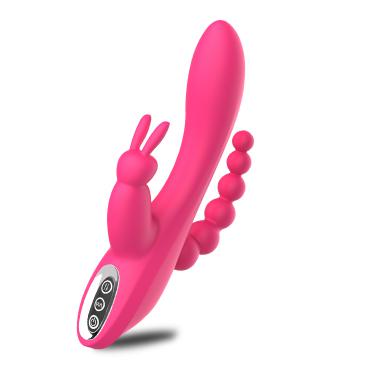 3 in 1 Female Realistic Vagina Clitoris Stimulation Sex Toy Vibrator Pussy Masturbator Vibrating Anal Plug Dildo Rabbit Vibrator