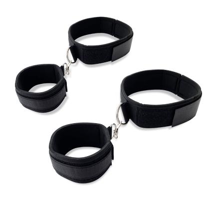 Beginner SM Game Play Sex Bondage Wrist & Thigh Cuffs BDSM Restraints Set Adjustable Leg Straps Handcuffs