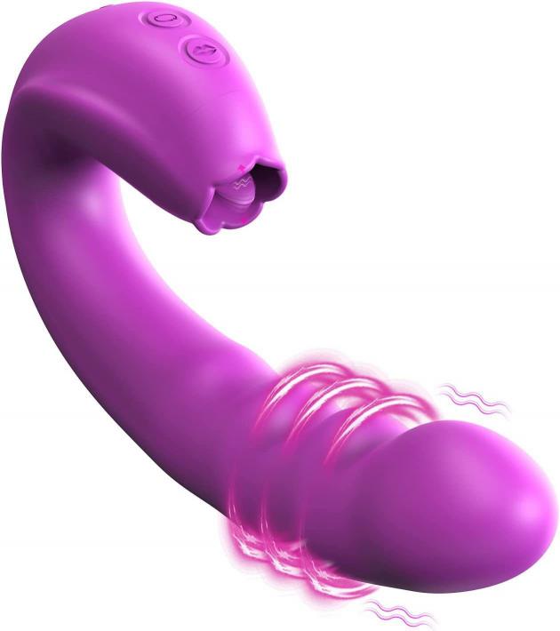 Female Pussy Clitoral Tongue Licking Vibrator Nipples Stimulation Oral Sex Toy Rotation Anal Vibrator for Women