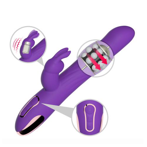 Hot Japanese Girl  Clitoris Stimulator Sexy Rabbit Vibrator Men Sex Toy Beaded Rotation Vibrator Adult Products for Women