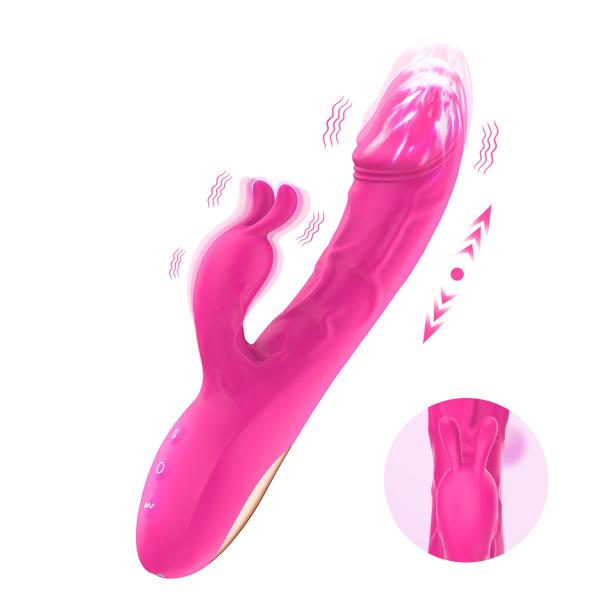 Hot Sale Female G Spot Rabbit Vibrators Adult Toys Electric Thrusting Dildo Vibrators Sex Toy for Women