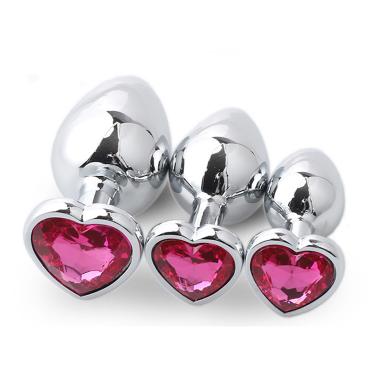 Hot Sale Jewelry Metal Anal Plug Set with Jewel Cheap Anal Sex Toys Dilator Small Crystal Butt Plug Set for Adults