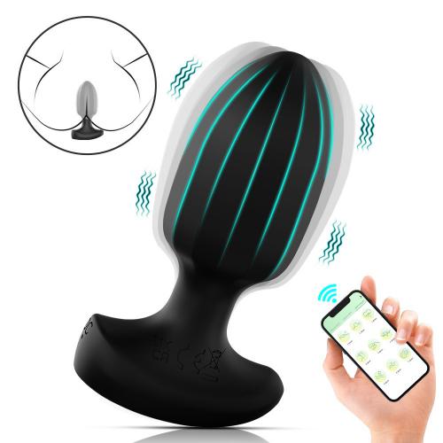 Hot Sale Vibrating Butt Anal Tranier Set Sex Toy G Spot Silicone APP Control Anal Plug Sex Toy for Male