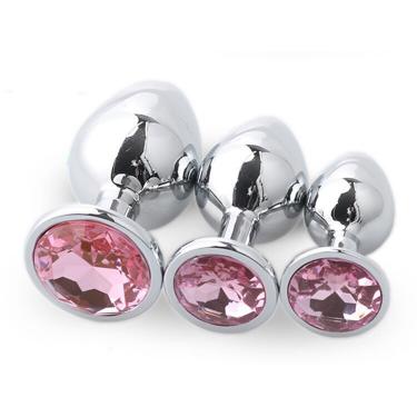 Jewelry Metal Wearable ExpandButt Ball Sex Toy Set Diamond Stainless Steel Anal Plug