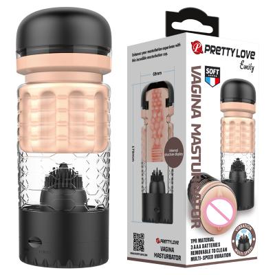 Pretty Love Automatic Rotation Artificial Vagina Adult Sex Toys Male Masturbator Machine Rubber Vagina for Man