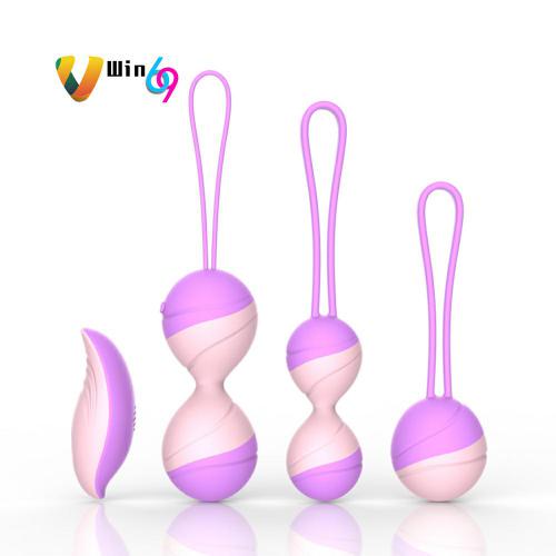 Remote Control Ben Wa Balls Pelvic Floor Exercise Tightening Beginners Vagina Training Silicone Kegel Exercise Weight for Women