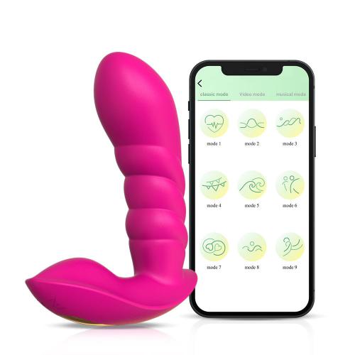 Remote Control Prostate Massager Smart Phone APP Vibrating Vaginal Anal Plug Vibrator for Men