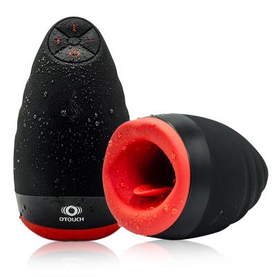 Rotation Sucking Tongue Penis Massager Deep Throat Masturbation Cup Heating Oral Male Masturbator Sex Toys for Men