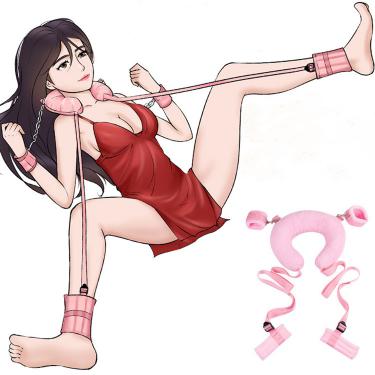 Sex Furniture Pillow Flirt Games Couple Restraint Pillow With Ankle Cuff and Handcuffs SM Split Leg Pillow Bondage