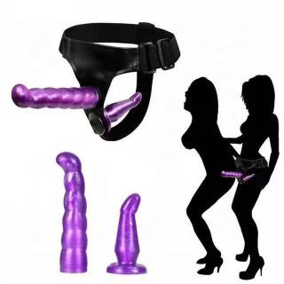 Underwear Wearable Strapon Strap on Dildo Woman Double Penetration Ended Head Dildo with Belt Couples Hot Sale Lesbian Sex Toys