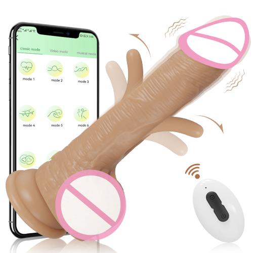  2 in 1 APP Remote Control Liquid Silicone Dildos Patting Vibrator Sex Toys for Women Masturbators Adult Toy Wholesale