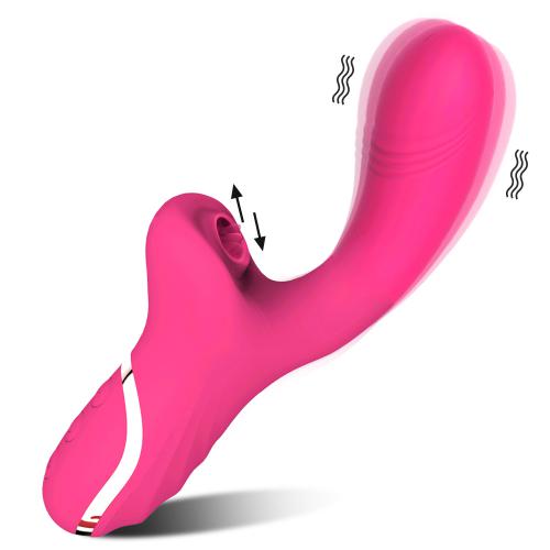  2 in 1 Tongue Licking Clitoris Stimulator Vibrators Sex Toy Erotic Magic Massager Wand Vibrator  for Couples Woman