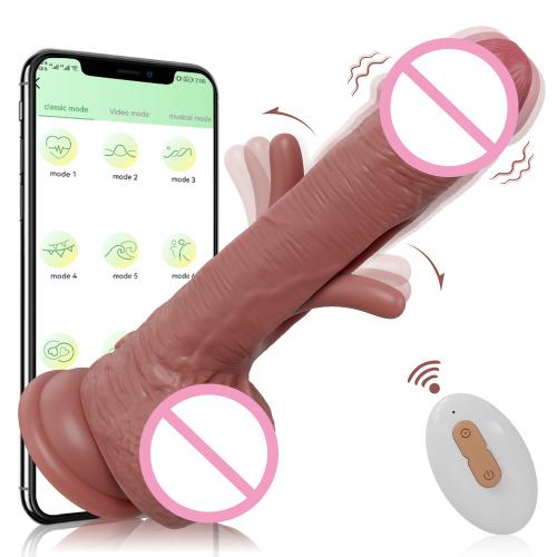  Custom Logo From 50 Pcs APP Controlled Wholesale 2 in 1 Patting Vibrating Dildo Penis Sex Toys Dick Vibrators for Women