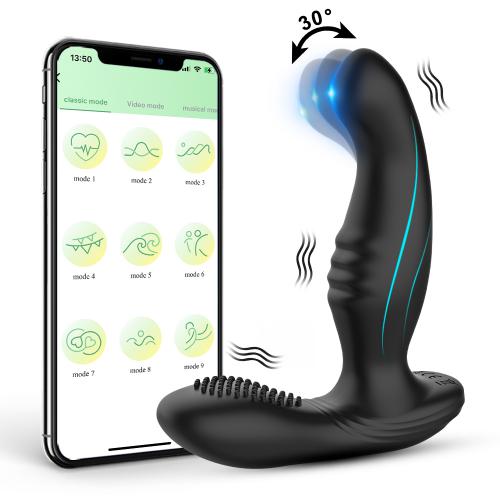  Prostate Vibrator With APP Control Swing and Vibration Modes DC Charging Anal Perineum Massager Sex Toy