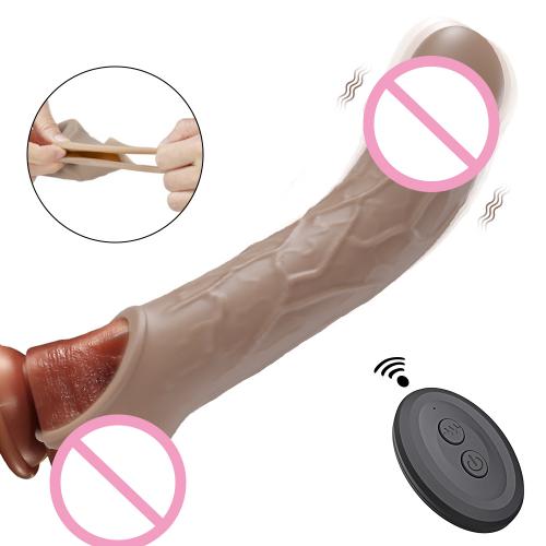  Realistic Penis Sleeve Extender Reusable Dildos Condom Delay Ejaculation Dick Enlargement Sex Toys for Men