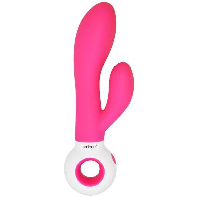  Silicone Rechargeable Finger Motion Clitoris Double Motors Rabbit Vibrators for Women