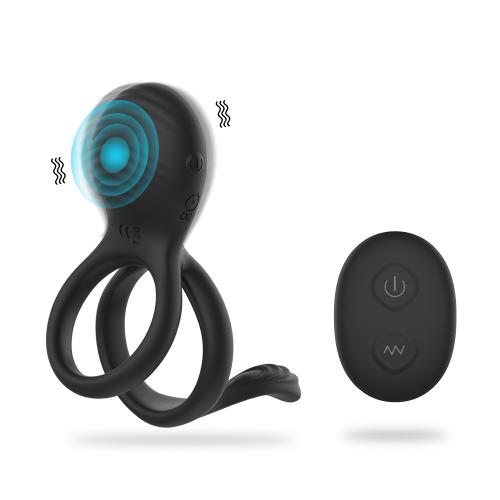  Wireless Remote Control Vibrator Clitoris Stimulation Sleeve for Penis Ring Sex Toys for Men Male Chastity Cock Rings