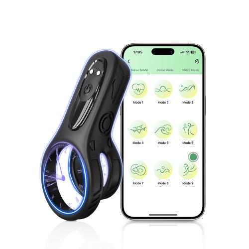 2024 Vibrating Cock Ring With Clitoral Stimulator Silicone Penis Ring With 9 Vibration Modes Rechargeable Adult Sex Toys for Men