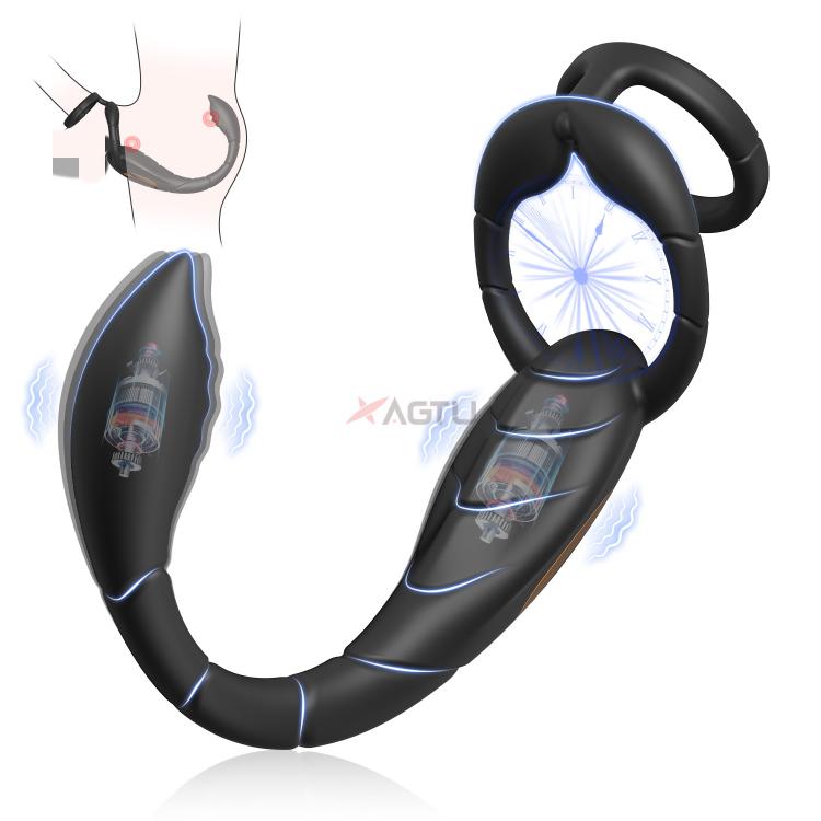 2025 New Design Cock Ring 10 Modes Silicone Vibrator Penis Ring Male Sex Toys for Delay Ejaculation