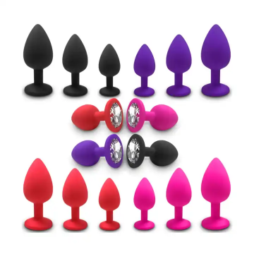 ALWUP Butt Plug Prostate Massager Acrylic Diamond Cut Edges With Vibrating Bullet Wearable Sex Anal Toys for Women & Men