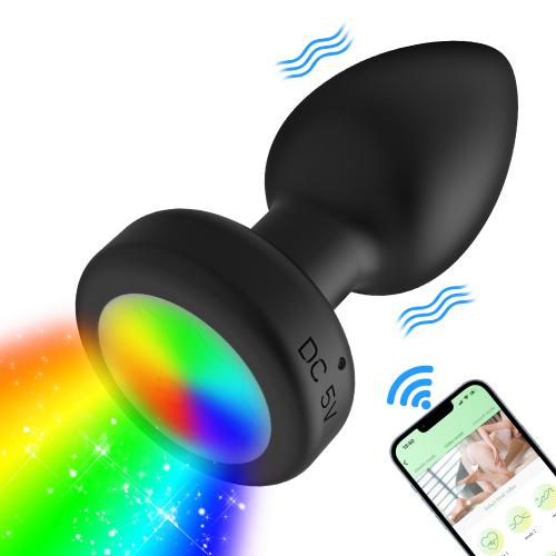ALWUP Vibrating Butt Plug 10 Vibration Modes Rotate Design Soft Prostate Massager Sex Toys Anal Plug for Men Woman